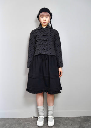 button up wool jacket-DOT