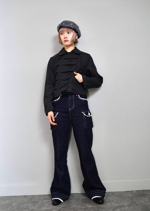button up wool jacket