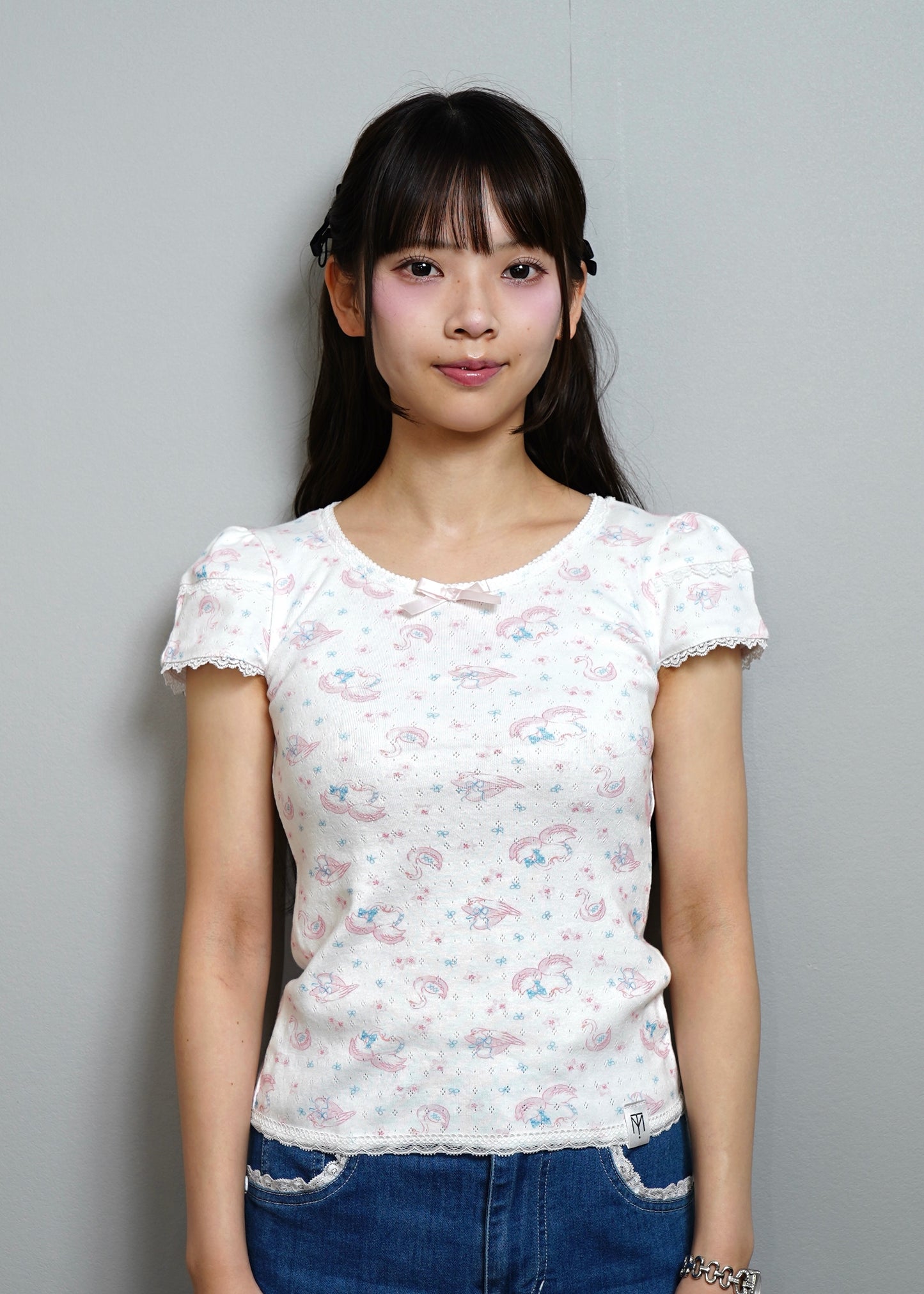 「swan's dream」lace Tee