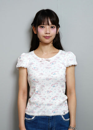 「swan's dream」lace Tee