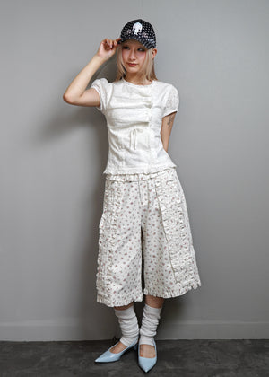 【HUHUEE】gallery girl satin dot cap
