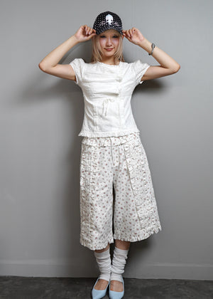 【HUHUEE】gallery girl satin dot cap
