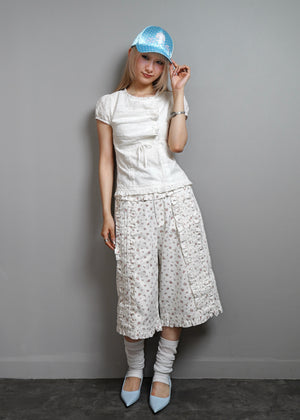 【HUHUEE】gallery girl satin dot cap
