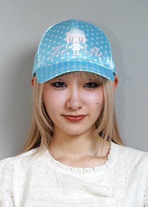 【HUHUEE】gallery girl satin dot cap