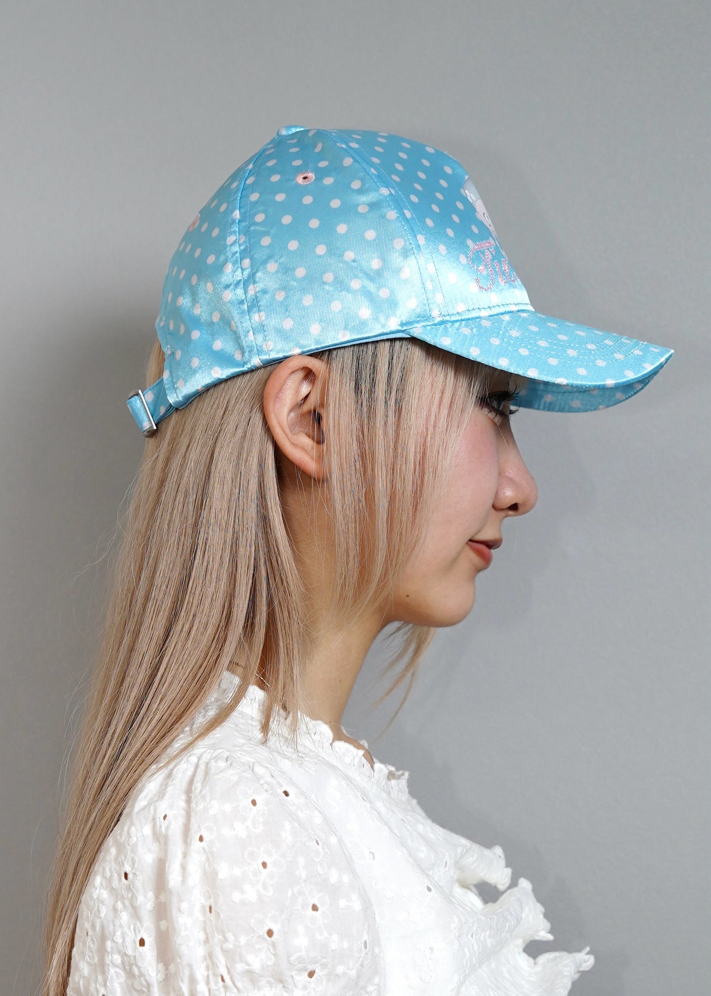 【HUHUEE】gallery girl satin dot cap