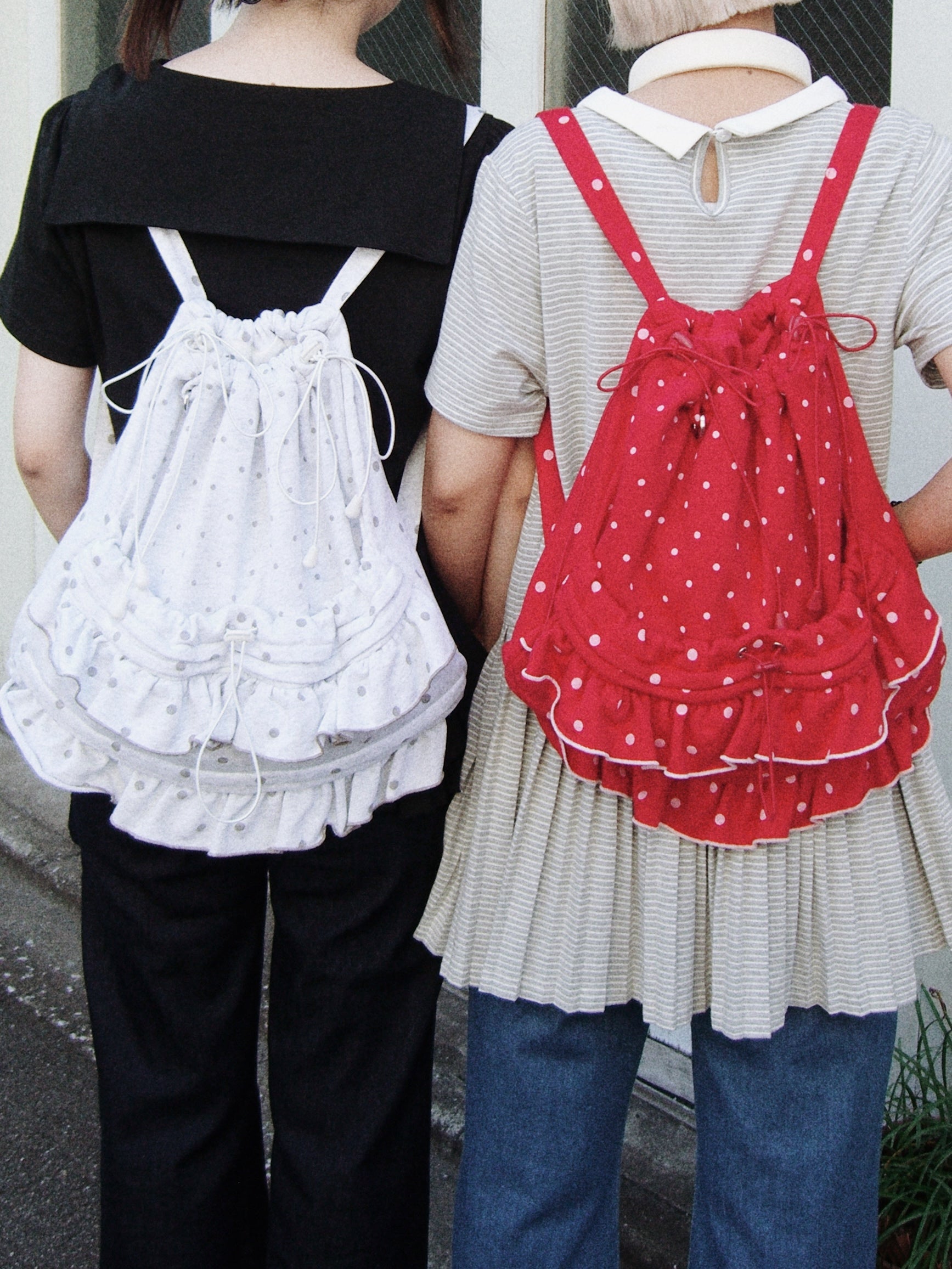 2月下旬発送】dot frill knapsack – Tie.Me