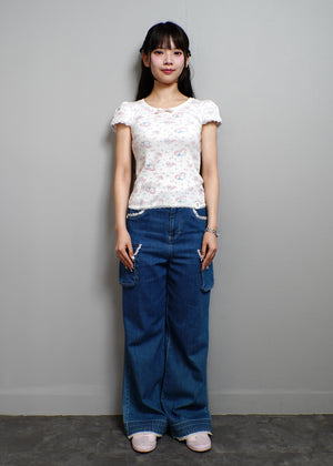 「swan's dream」lace Tee