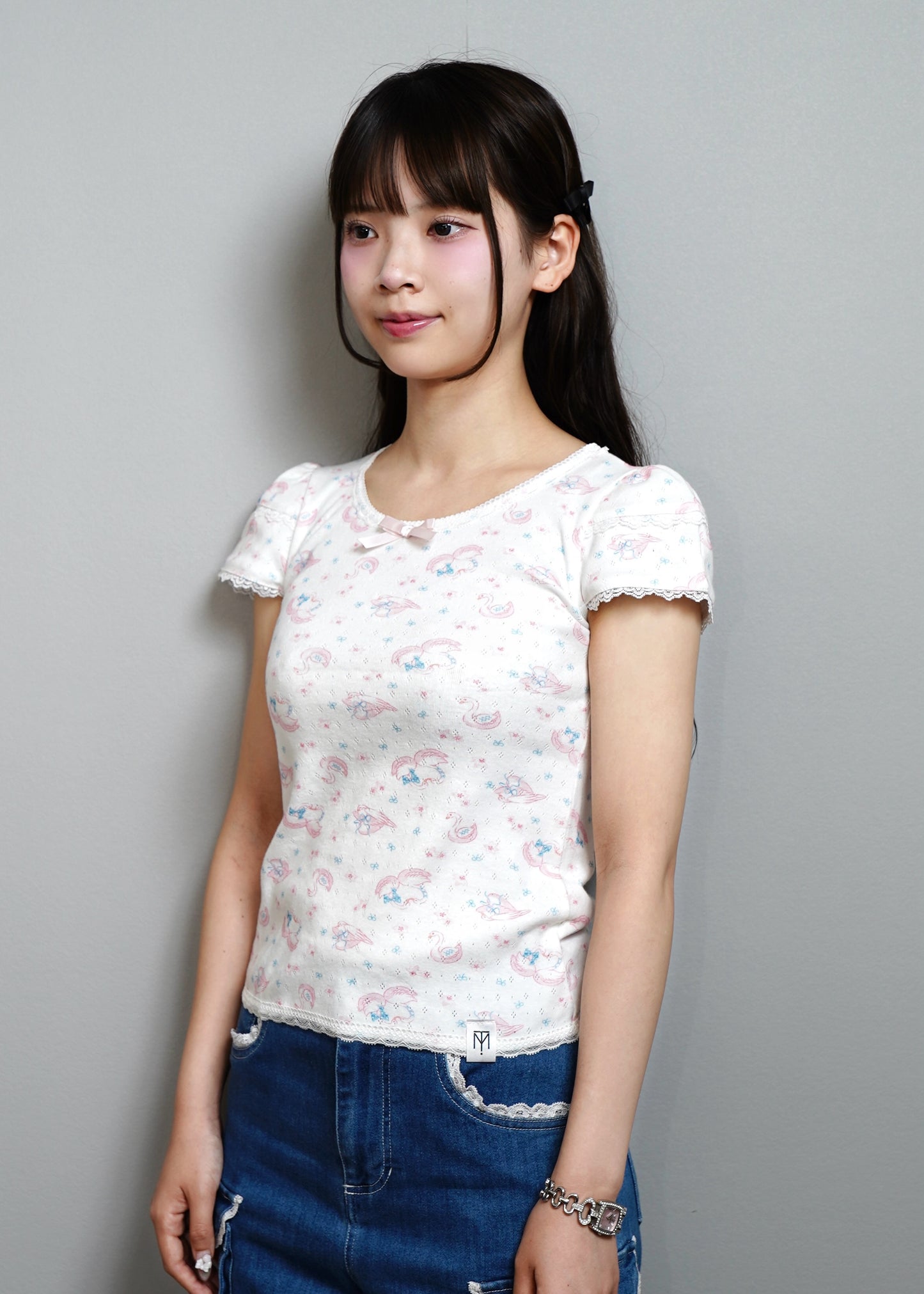 「swan's dream」lace Tee