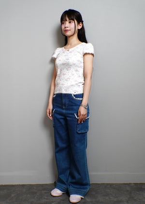 「swan's dream」lace Tee