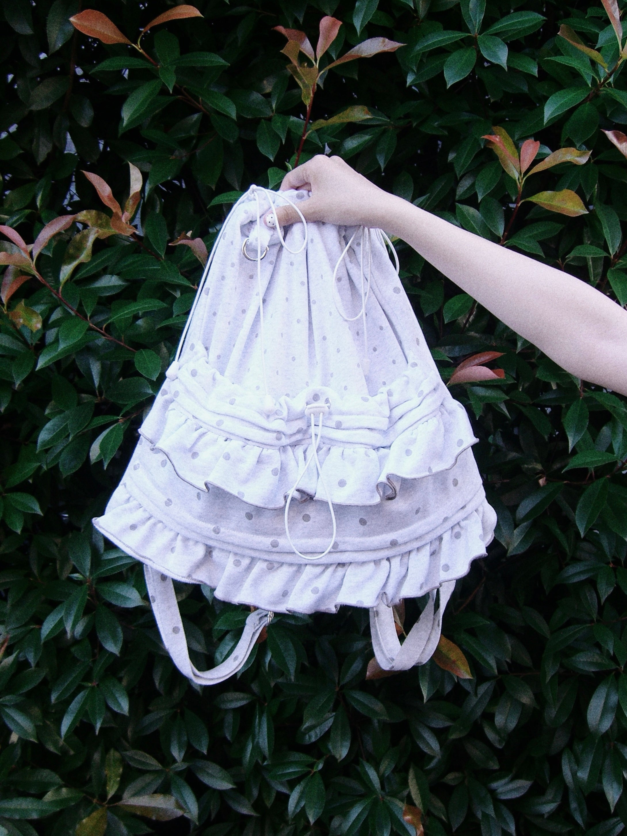 2月下旬発送】dot frill knapsack – Tie.Me