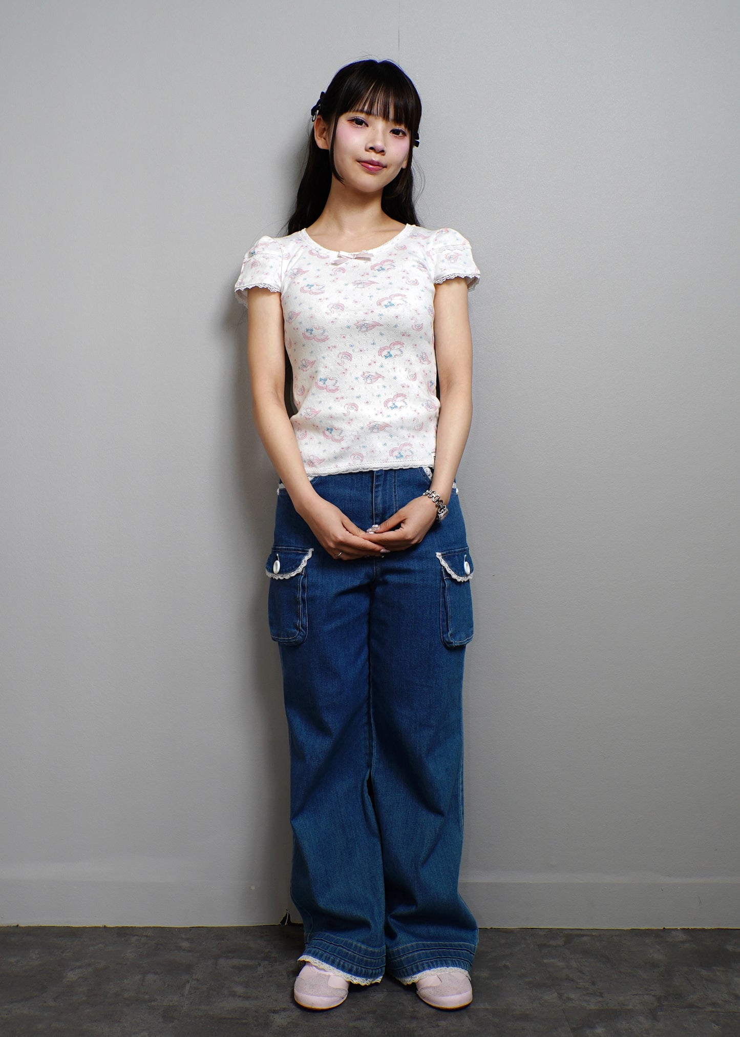 「swan's dream」lace Tee