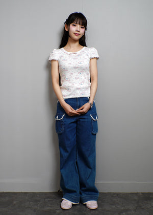 「swan's dream」lace Tee