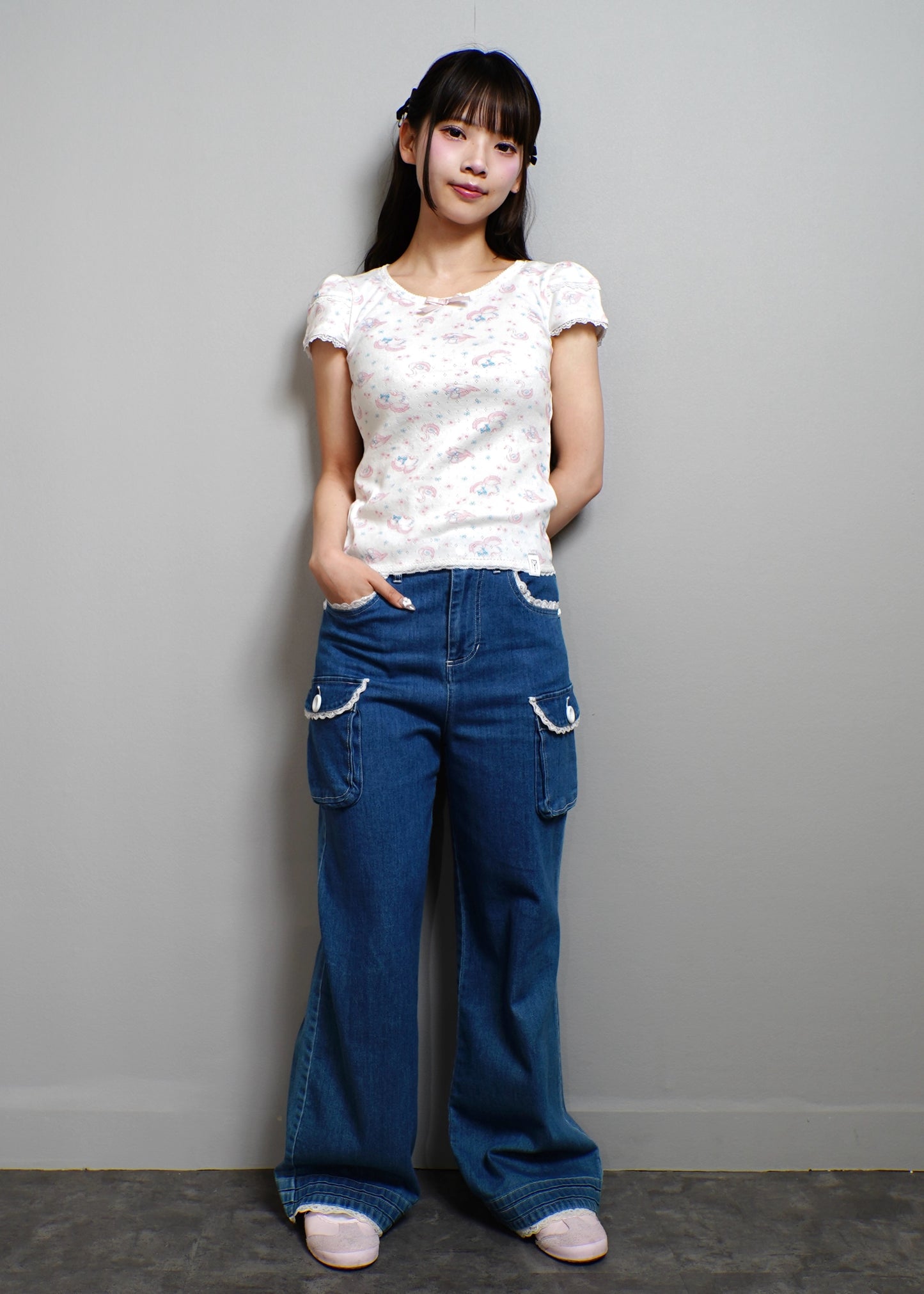 「swan's dream」lace Tee