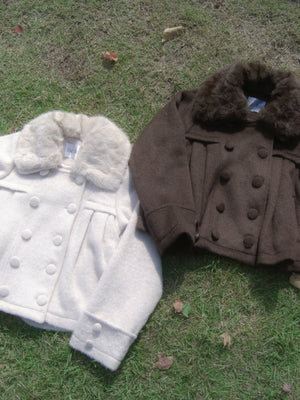【12月上旬発送】grace fur collar wool coat