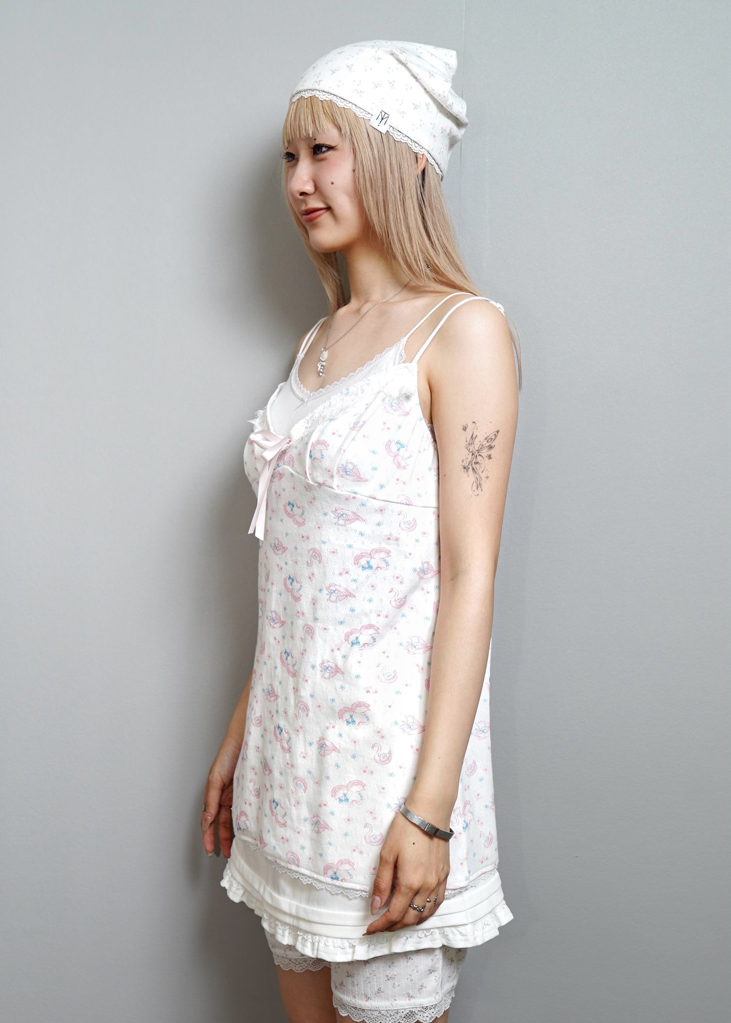 「swan's dream」lace cami dress