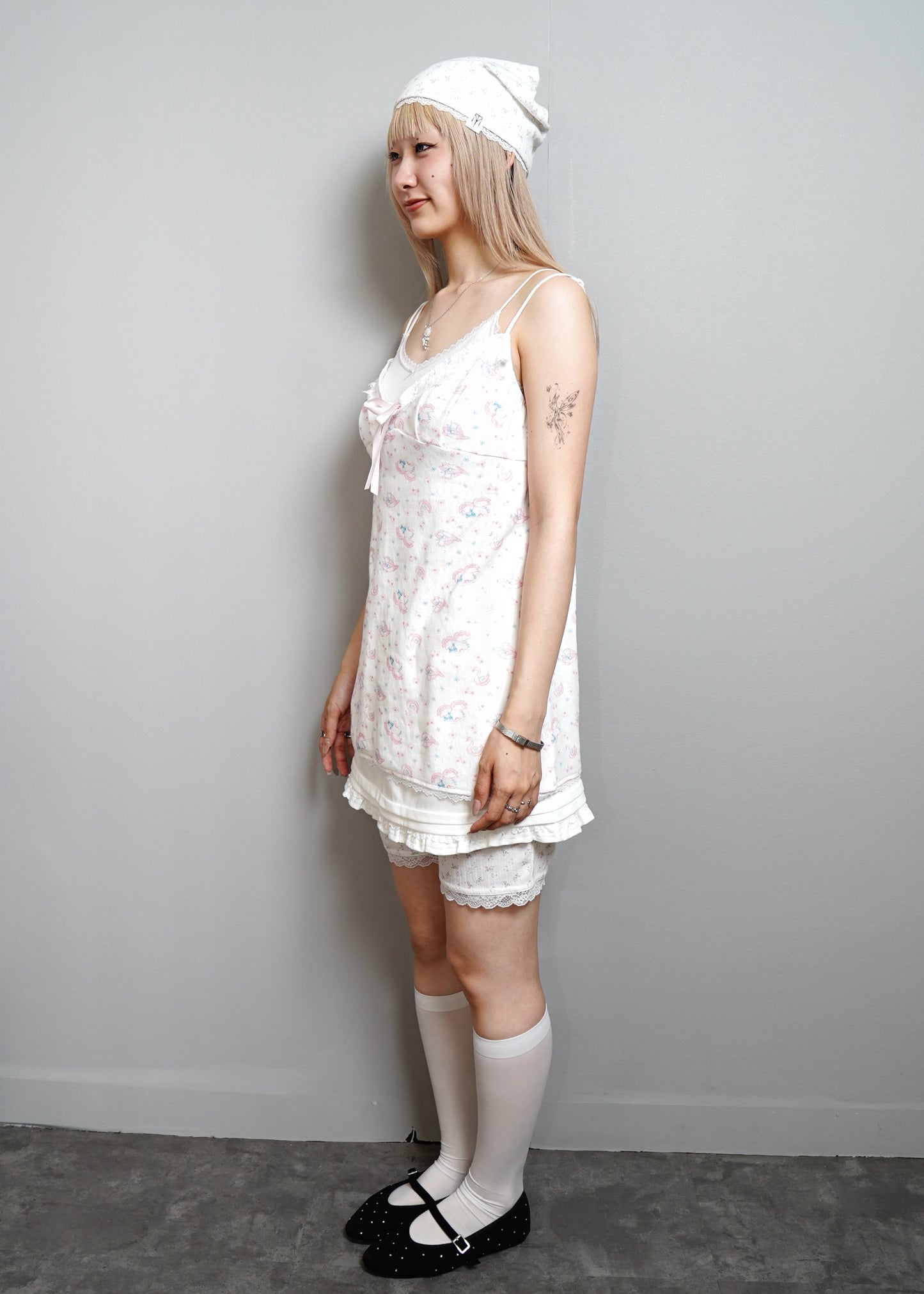 「swan's dream」lace cami dress