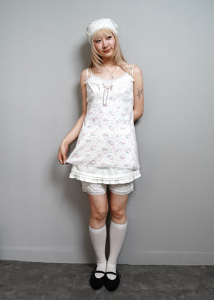 「swan's dream」lace cami dress