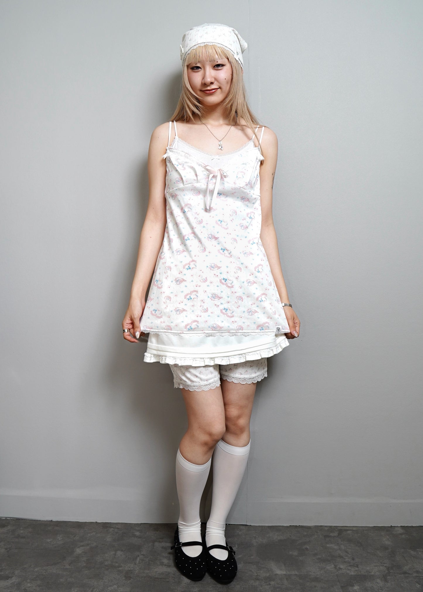 「swan's dream」lace cami dress