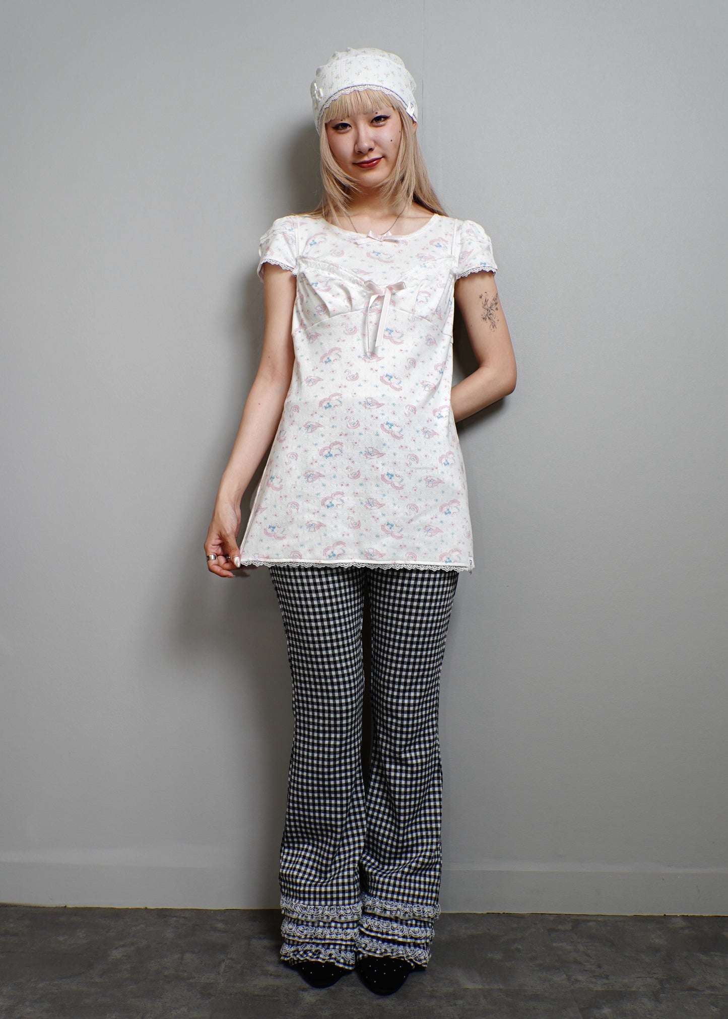 「swan's dream」lace cami dress