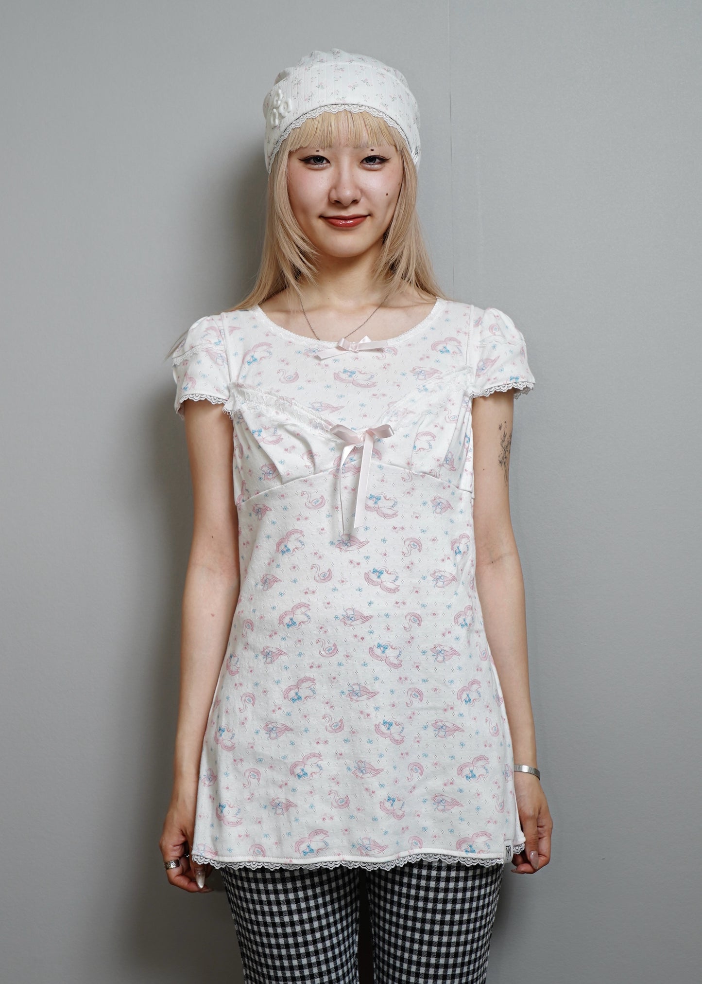 「swan's dream」lace cami dress