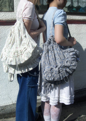 flower waffle frill knapsack