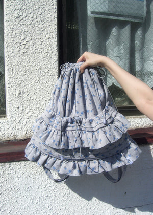 flower waffle frill knapsack