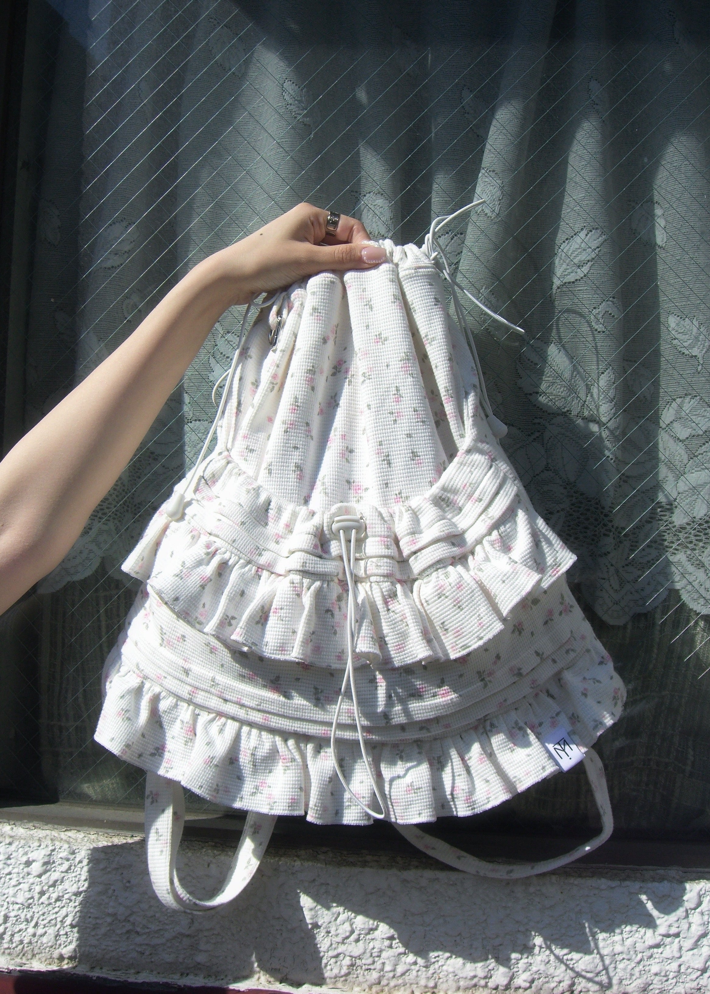flower waffle frill knapsack – Tie.Me