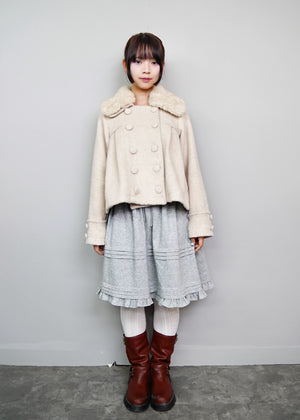 【12月上旬発送】grace fur collar wool coat