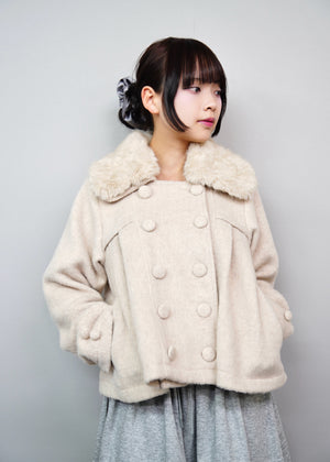 【12月上旬発送】grace fur collar wool coat
