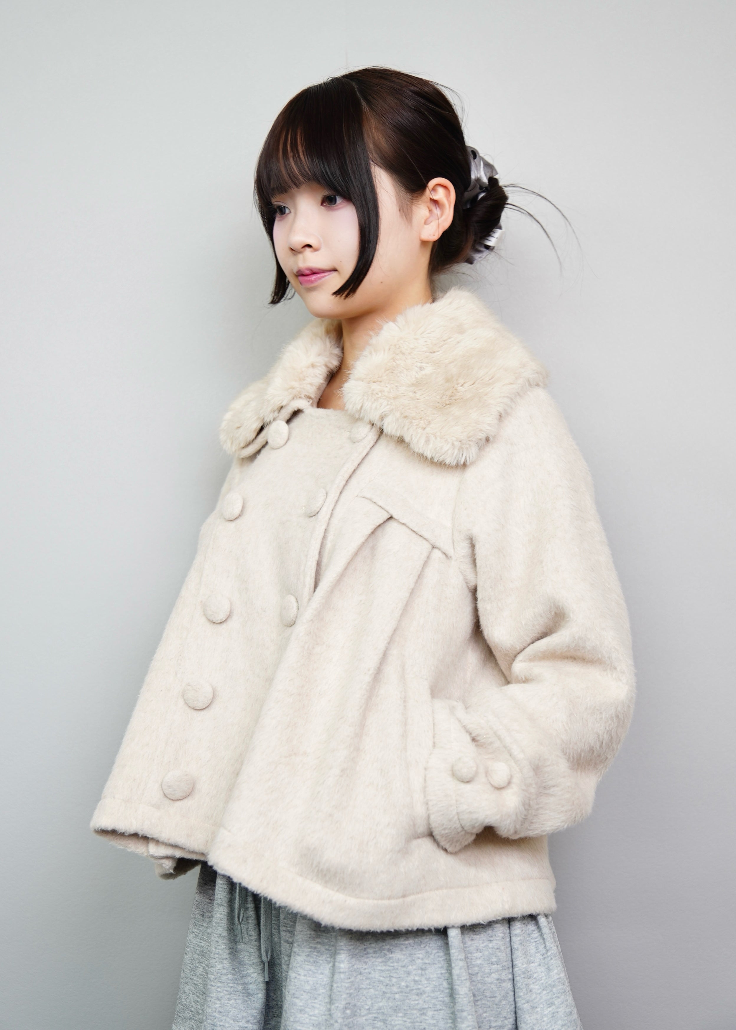 Tie.Me grace fur collar wool coat ブラウン 12月上旬発送】grace fur collar wool coat – Tie.Me