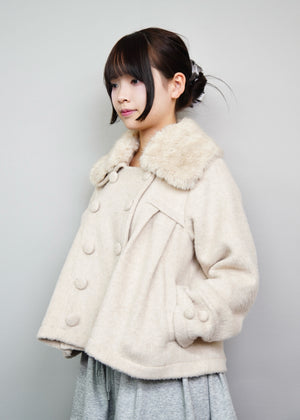 【12月上旬発送】grace fur collar wool coat