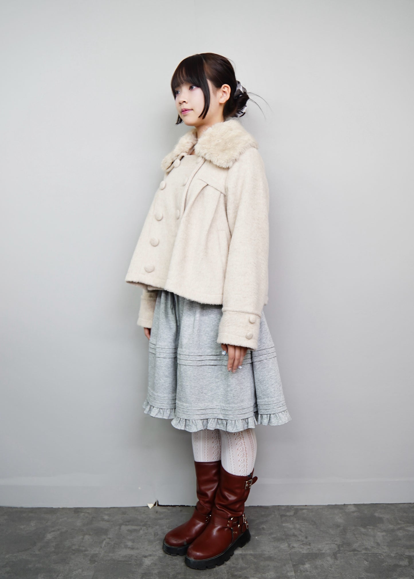 【12月上旬発送】grace fur collar wool coat