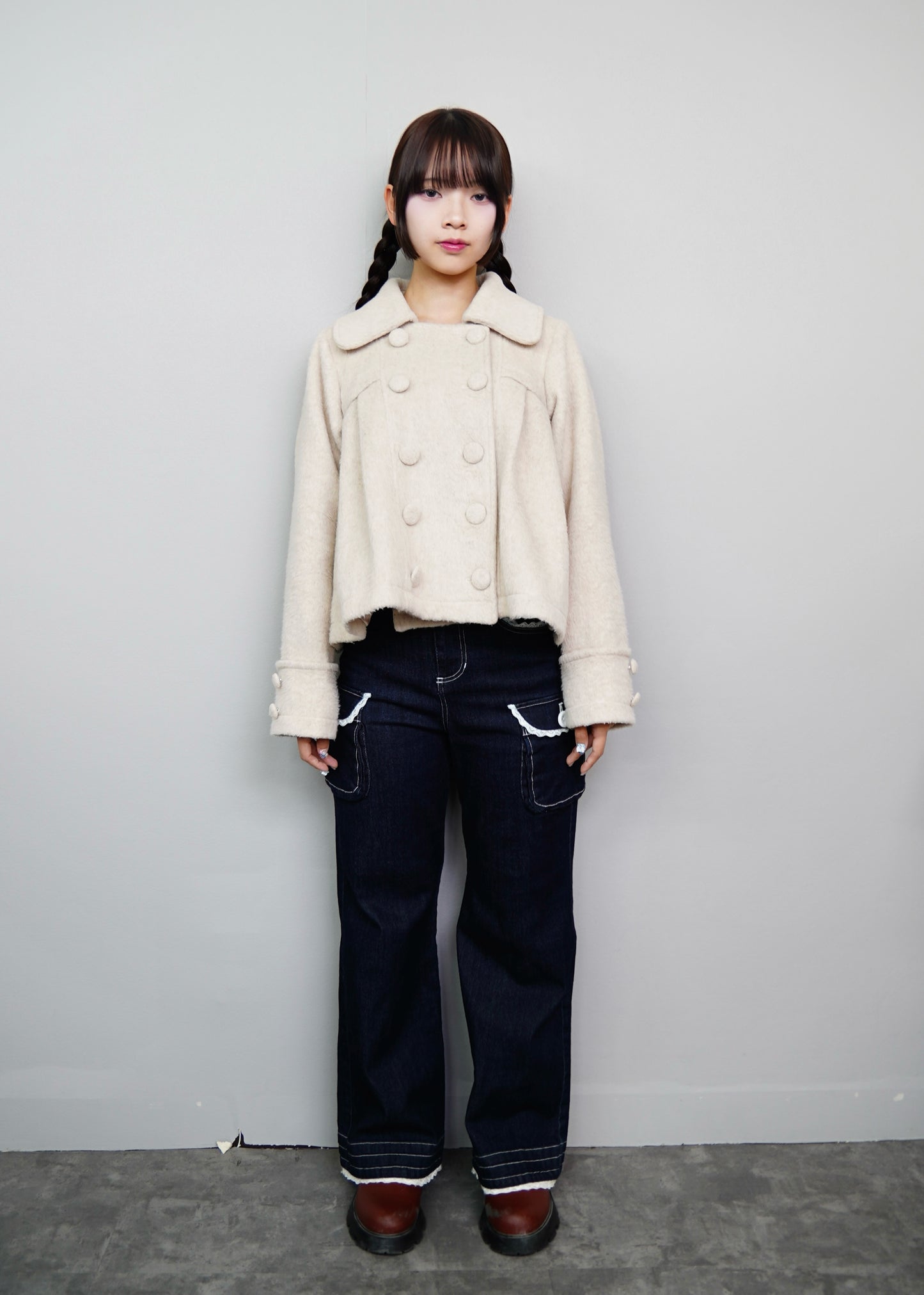 【12月上旬発送】grace fur collar wool coat