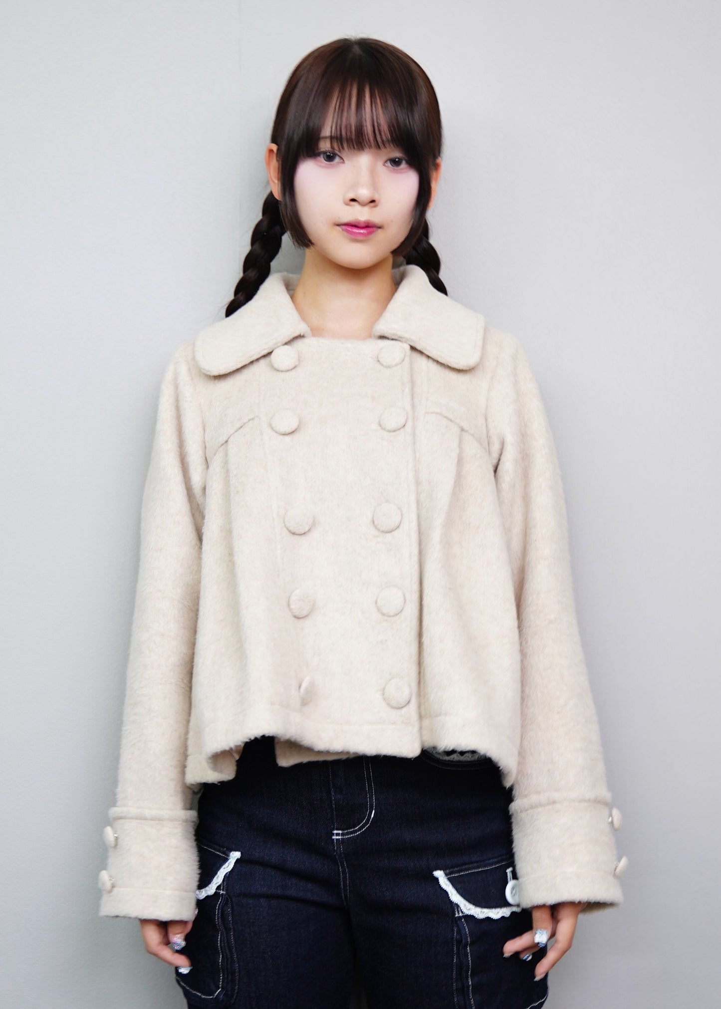 【12月上旬発送】grace fur collar wool coat