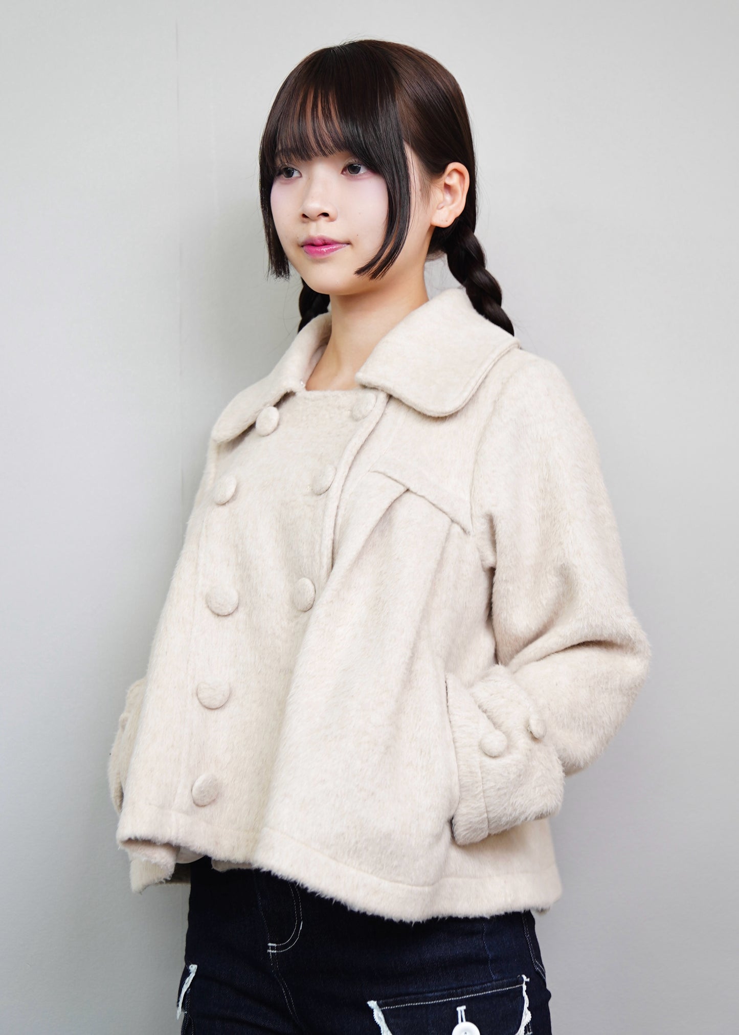 【12月上旬発送】grace fur collar wool coat