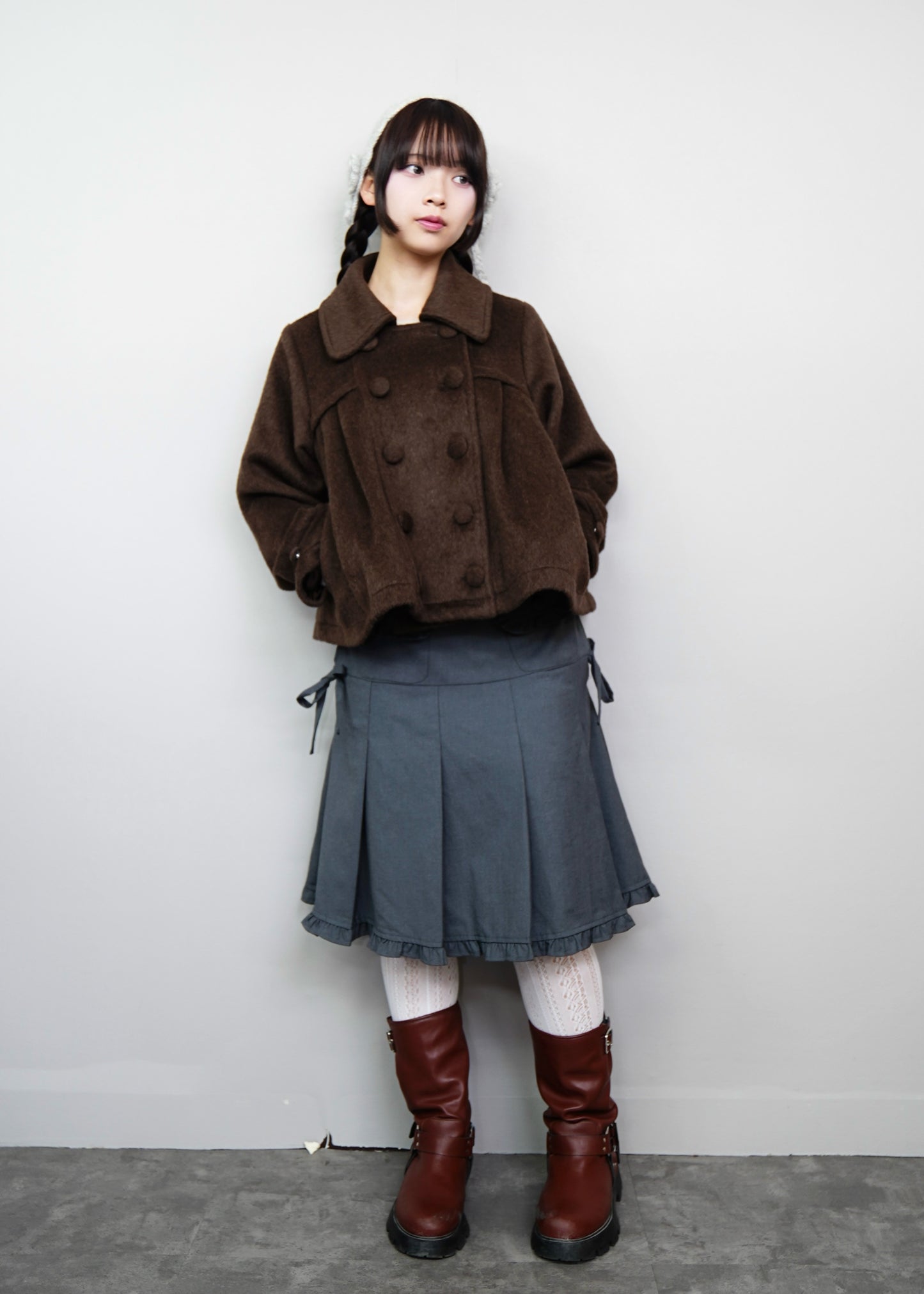 【12月上旬発送】grace fur collar wool coat