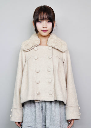 【12月上旬発送】grace fur collar wool coat