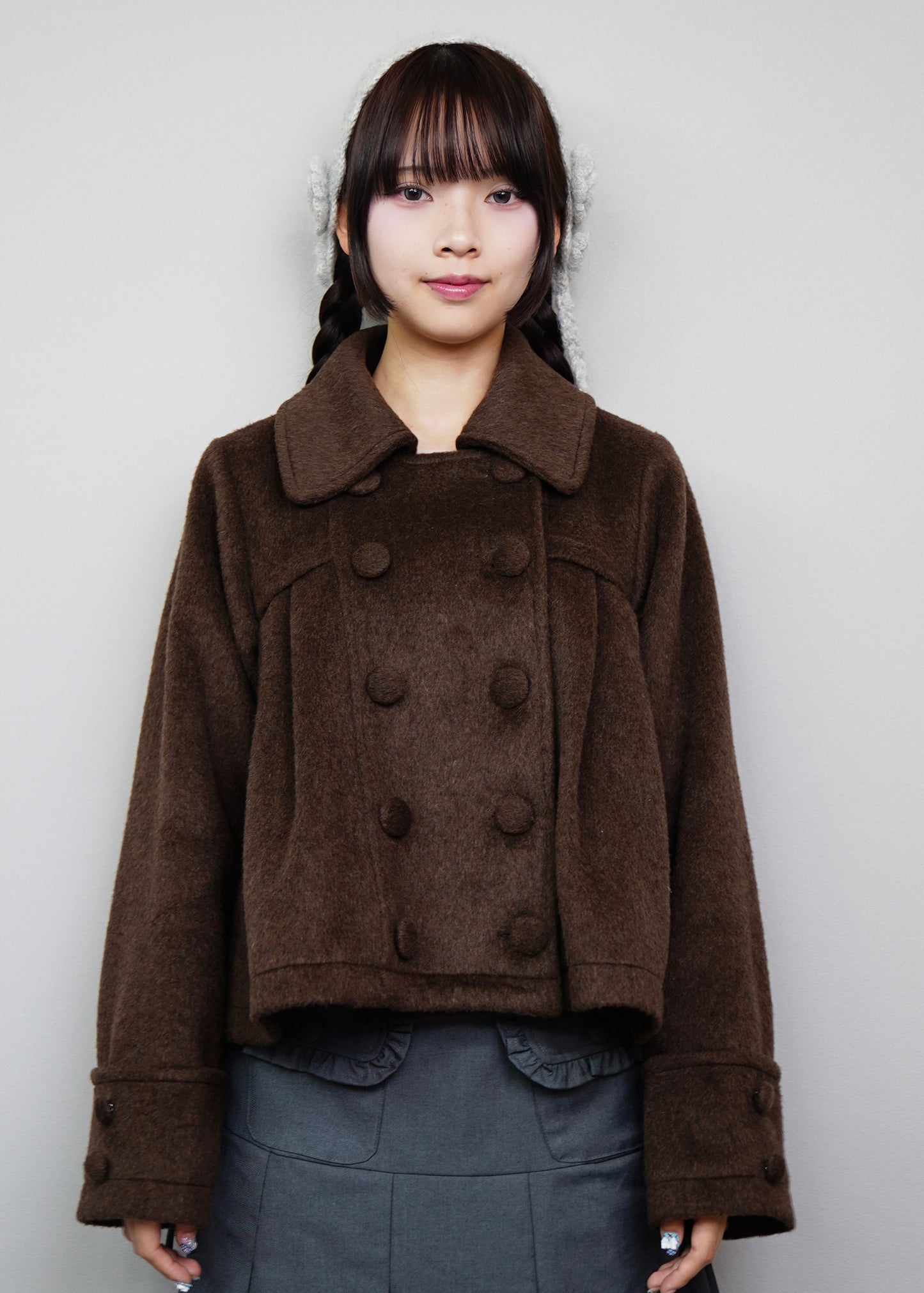 【12月上旬発送】grace fur collar wool coat