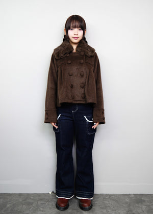 【12月上旬発送】grace fur collar wool coat