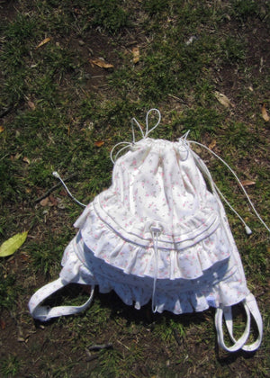 flower waffle frill knapsack