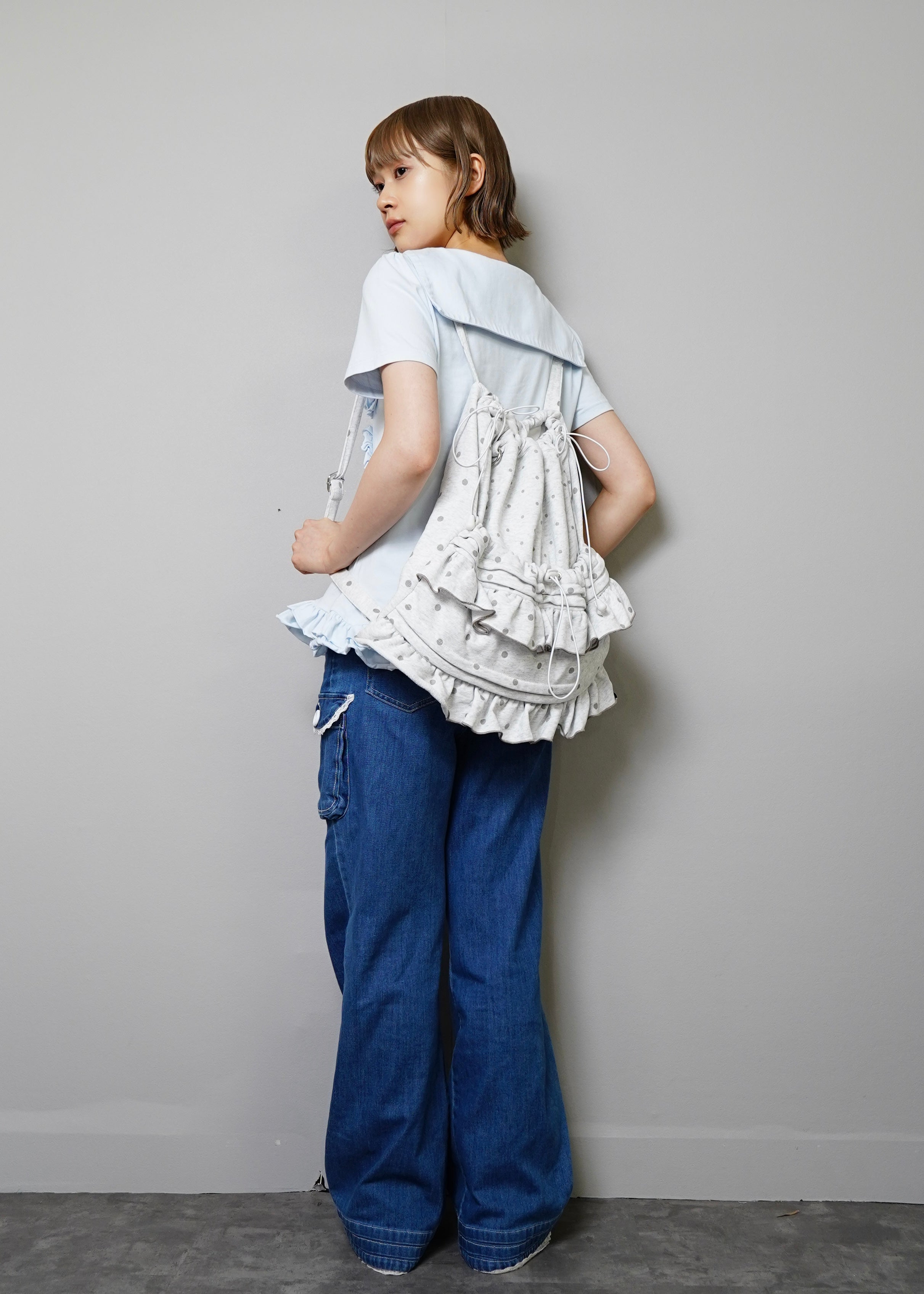 2月下旬発送】dot frill knapsack – Tie.Me