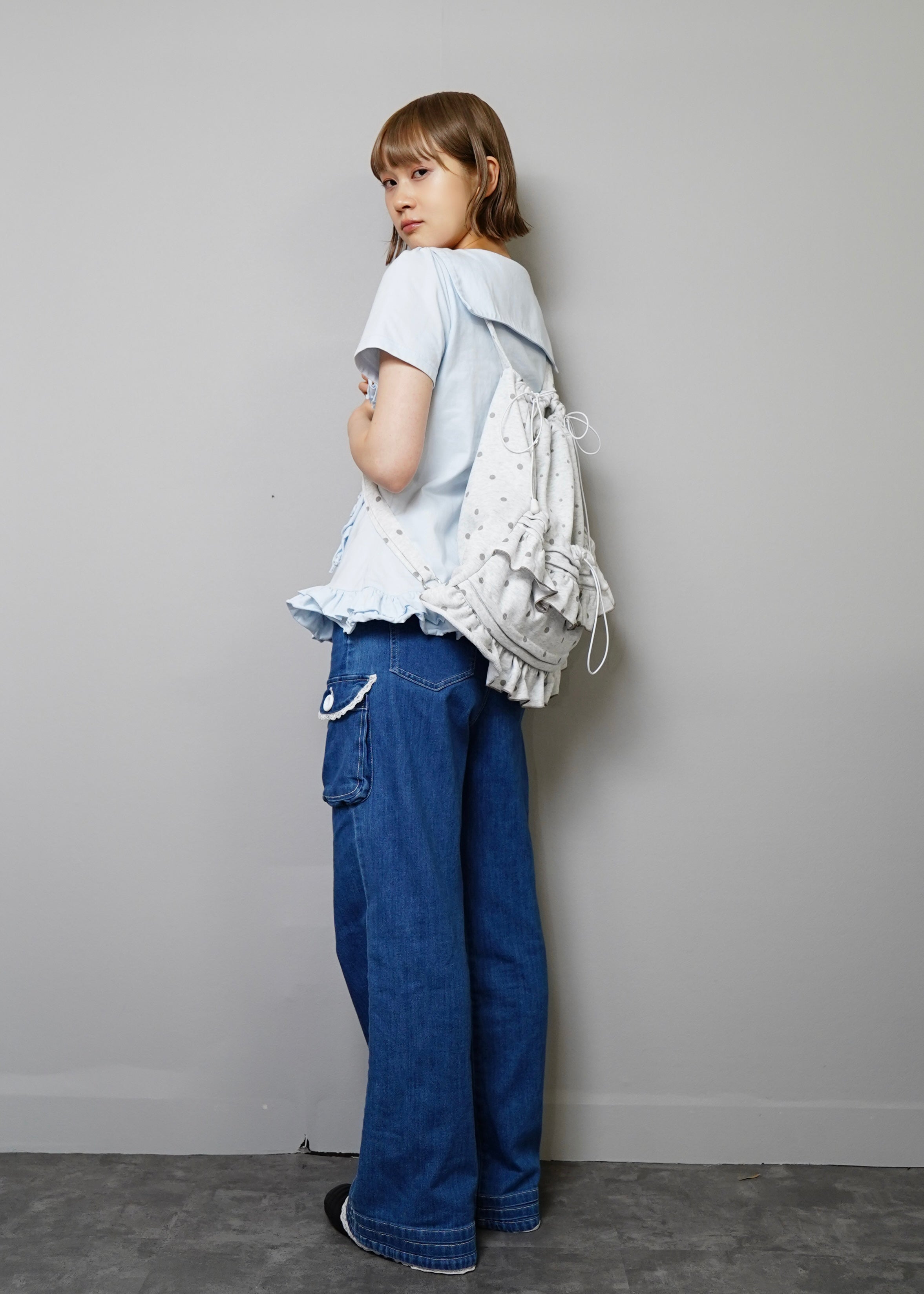 2月下旬発送】dot frill knapsack – Tie.Me