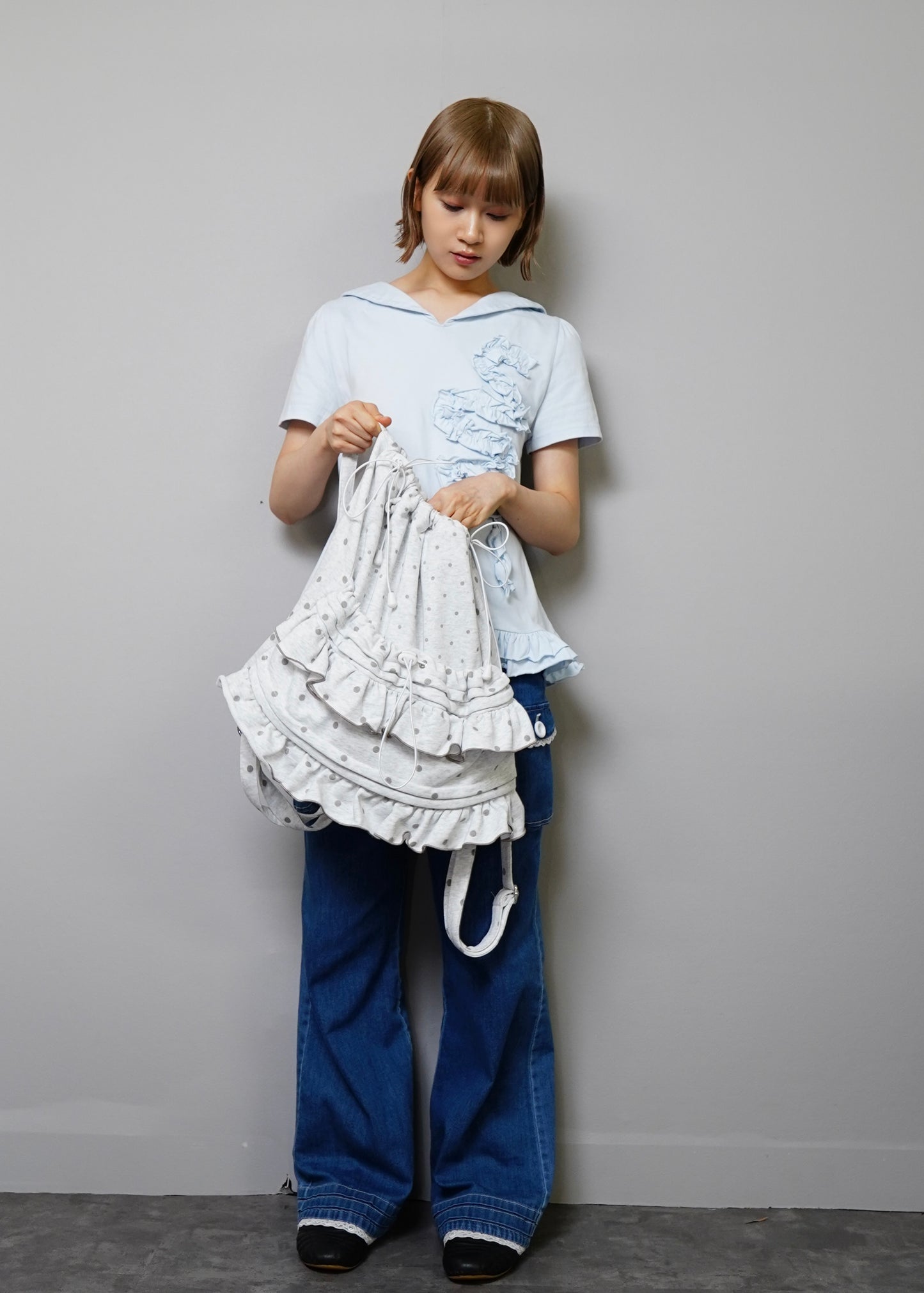 dot frill knapsack