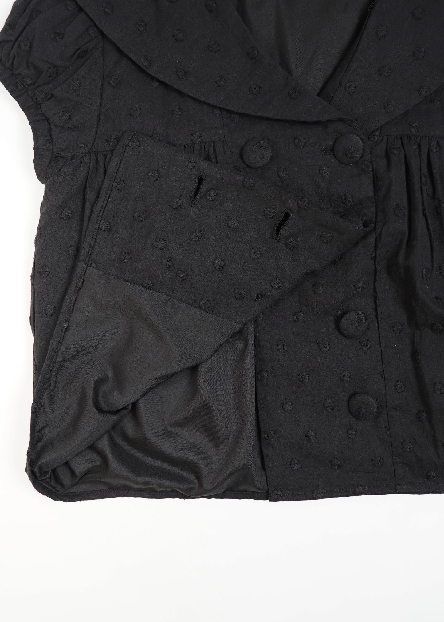 cotton dot stitch sailor blouse