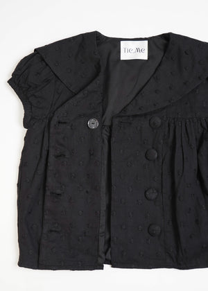 cotton dot stitch sailor blouse