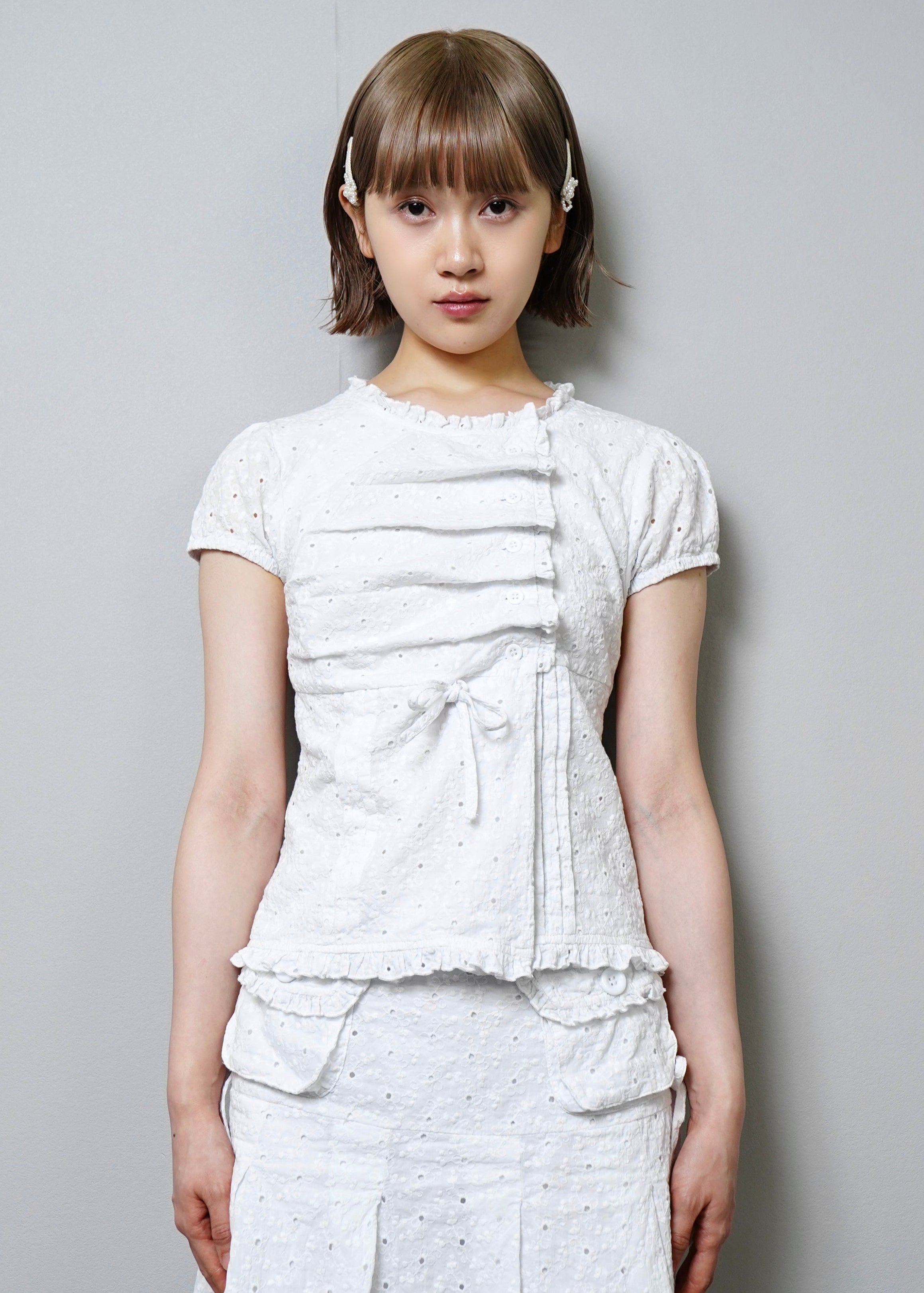 トップス Tie.Me 2025SS button up T-shirt button up T-shirt-dot – Tie.Me