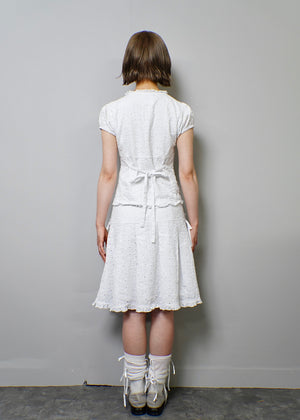 pleated cargo floral skirt