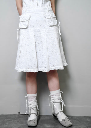 pleated cargo floral skirt
