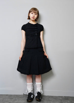pleated cargo floral skirt
