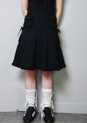 pleated cargo floral skirt